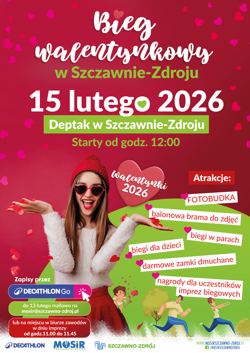 BIEG WALENTYNKOWY W SZCZAWNIE- ZDROJU