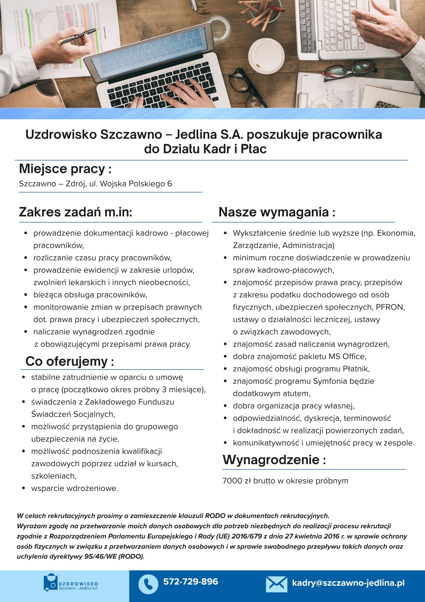 Blue and White Business Management Services Flyer